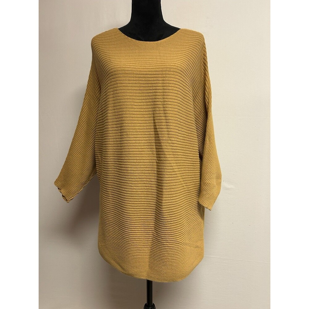 Pure Jill Womens Sweater Size Large Dolman Sleeve Ribbed 100% Cotton